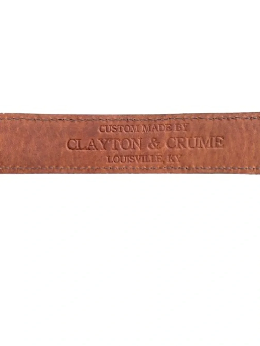 Clayton & Crume Men's Brown Leather Racing Print Belt Size 40 Derby Horses EUC